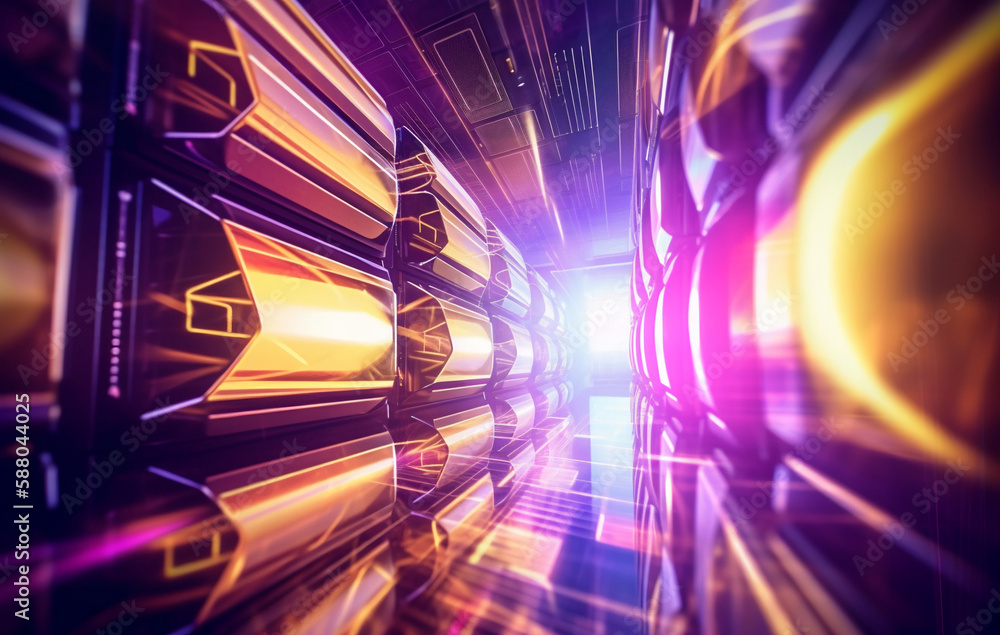 abstract data center technology background created with Generative AI technology abstract data center technology background created with Generative AI technology