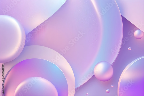 Wallpaper background with floating bubbles. Holographic wallpaper background
