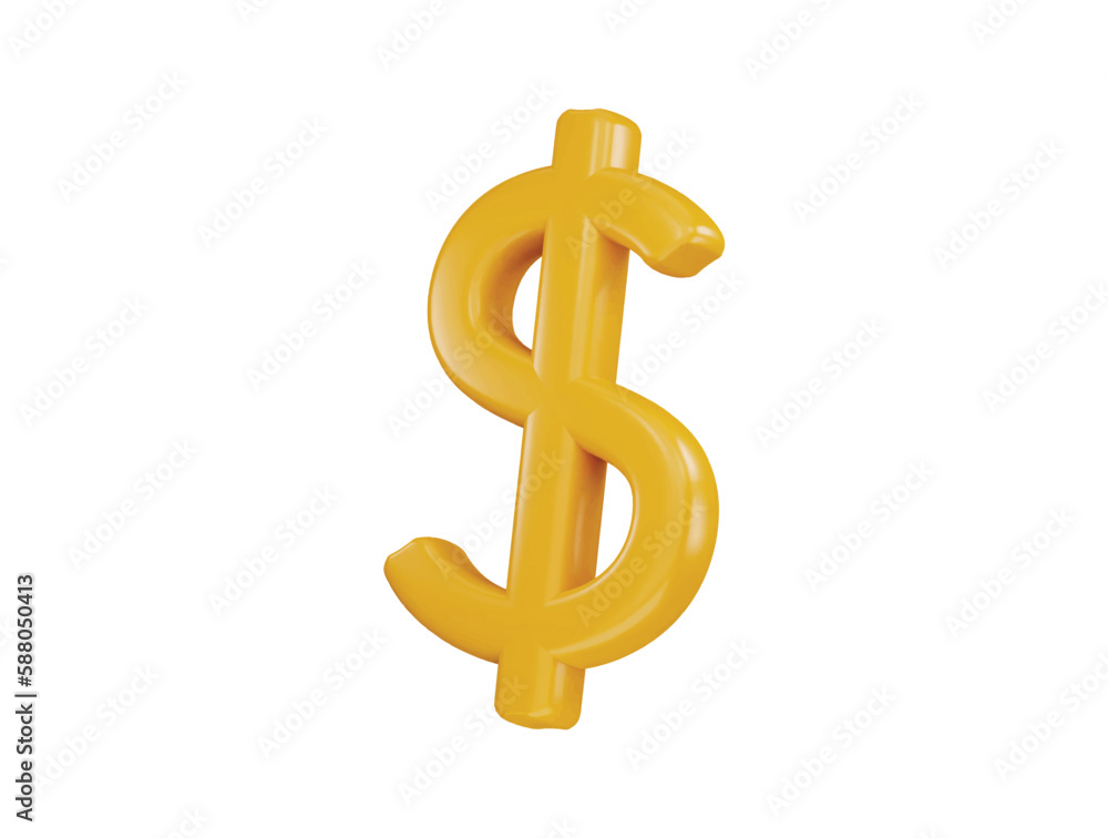 dollar sign icon 3d rendering vector illustration dollar sign icon 3d rendering vector illustration