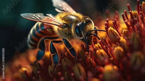 bee on flower © William Higgins