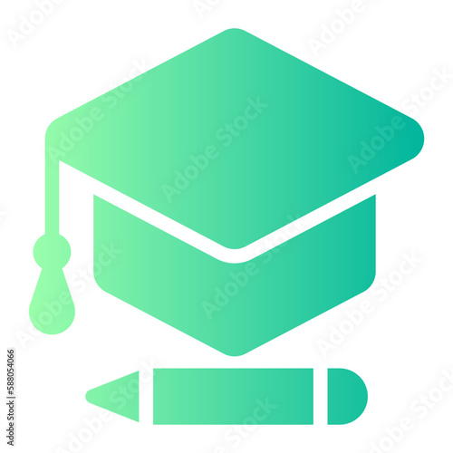 mortarboard gradient icon