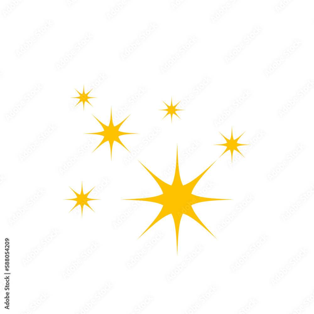 Gold Sparkle Star Vector Icon Illustration Gold Sparkle Star Vector Icon Illustration