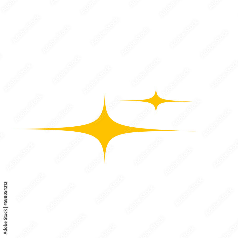 Gold Sparkle Star Vector Icon Illustration Gold Sparkle Star Vector Icon Illustration