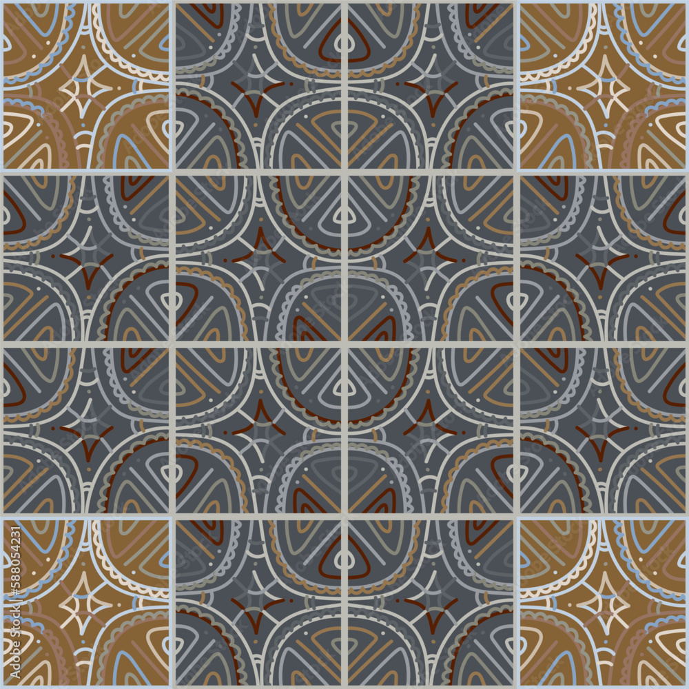 Creative doodle geometric ornament. Lines seamless background pattern. Creative doodle geometric ornament. Lines seamless background pattern.