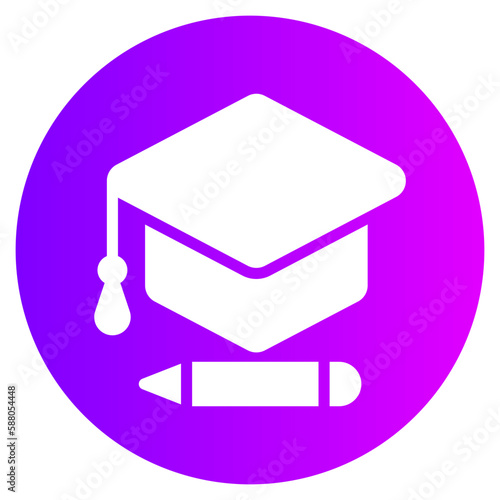mortarboard gradient icon