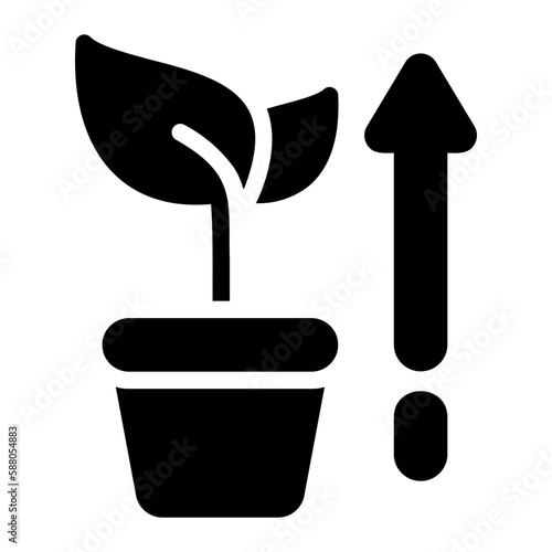 growth glyph icon