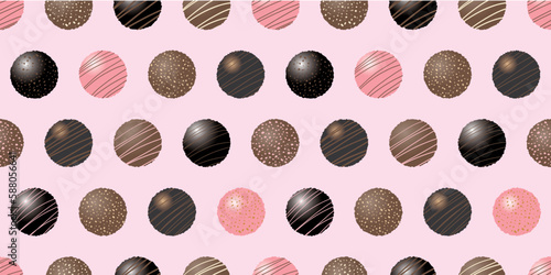 Chocolate background. Seamless pattern.Vector. チョコレートのパターン