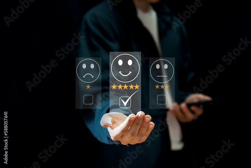 Customers rate service provider satisfaction through the application. The service experience in the online application will assess the quality of the service. 