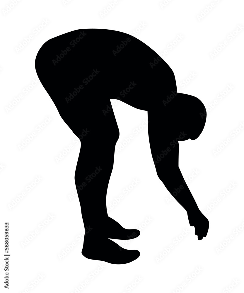 Black silhouettes of people in athletic. Black silhouettes of people in athletic.