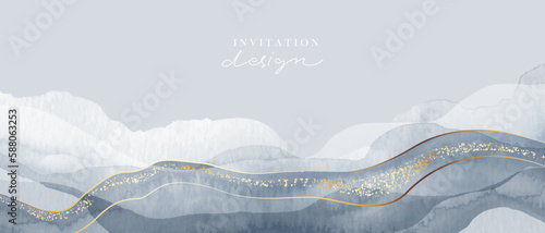 Elegant marble, stone texture set. Watercolor, ink vector background collection with white, grey, blue for cover, invitation template, wedding card, menu design.