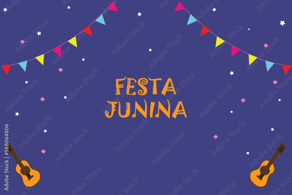 Festa Junina holiday background. Illustration.