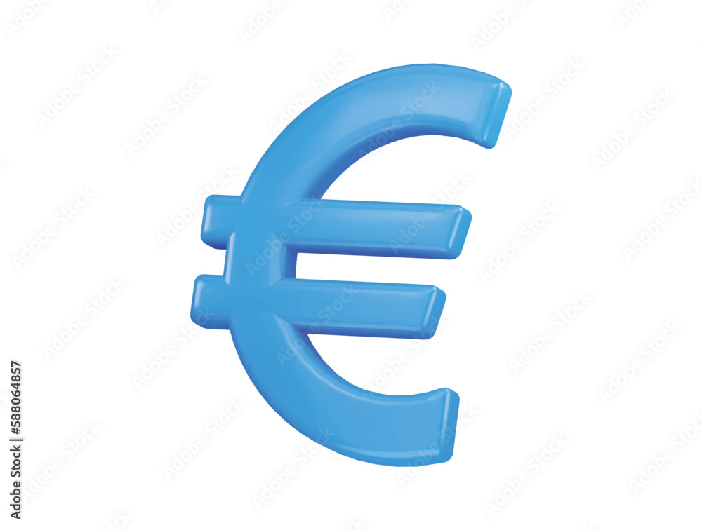 euro sign icon 3d rendering vector illustration euro sign icon 3d rendering vector illustration