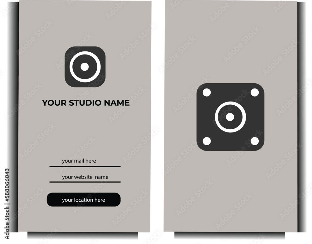 photo studio business card with 2 concept photo studio business card with 2 concept