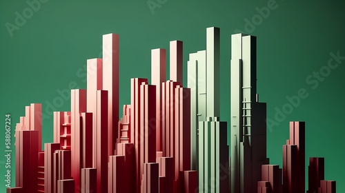 The Economy in Color  Skyscrapers Represented as Stock Market Bars