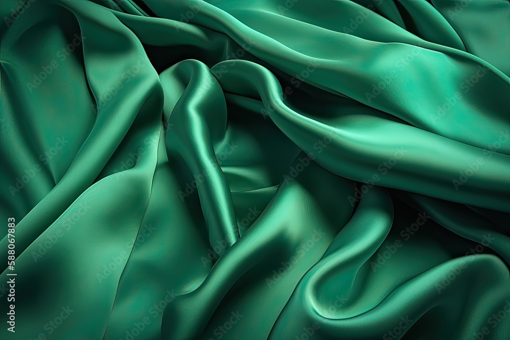 Smooth elegant green silk or satin texture can use as background. Generative Ai. Smooth elegant green silk or satin texture can use as background. Generative Ai.