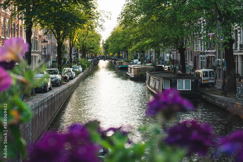 Fototapeta premium Kanal in Amsterdam