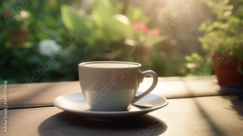 cup of coffee on table