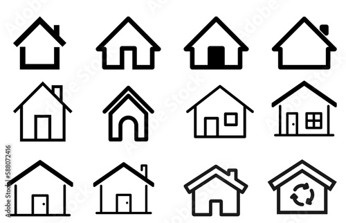 home vector icons for user interface design