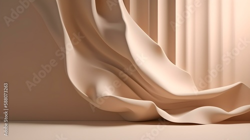 Light Beige Background with Light and Shadows Pattern for Product Presentation