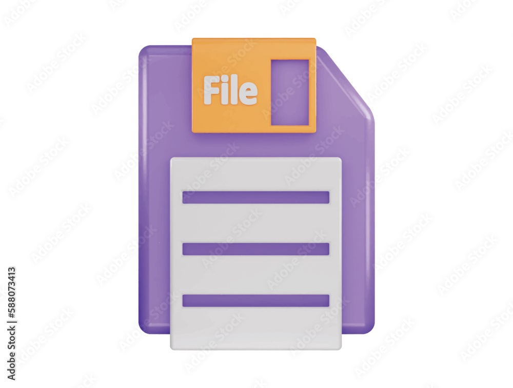 file icon 3d rendering vector illustration file icon 3d rendering vector illustration