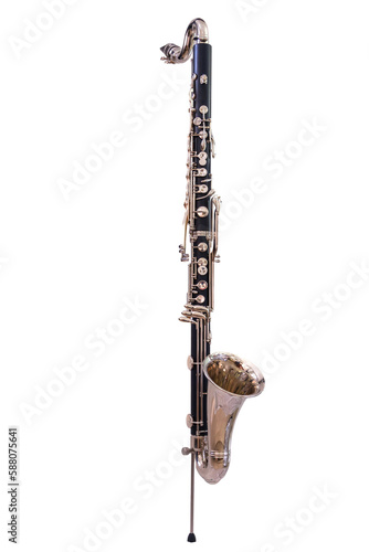 Bass clarinet with floor peg and no backing
