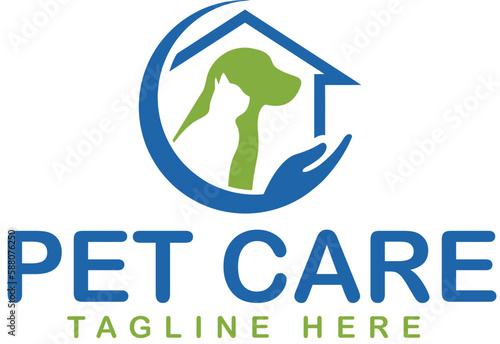 Friendly Dog Cat  Animals Logo
