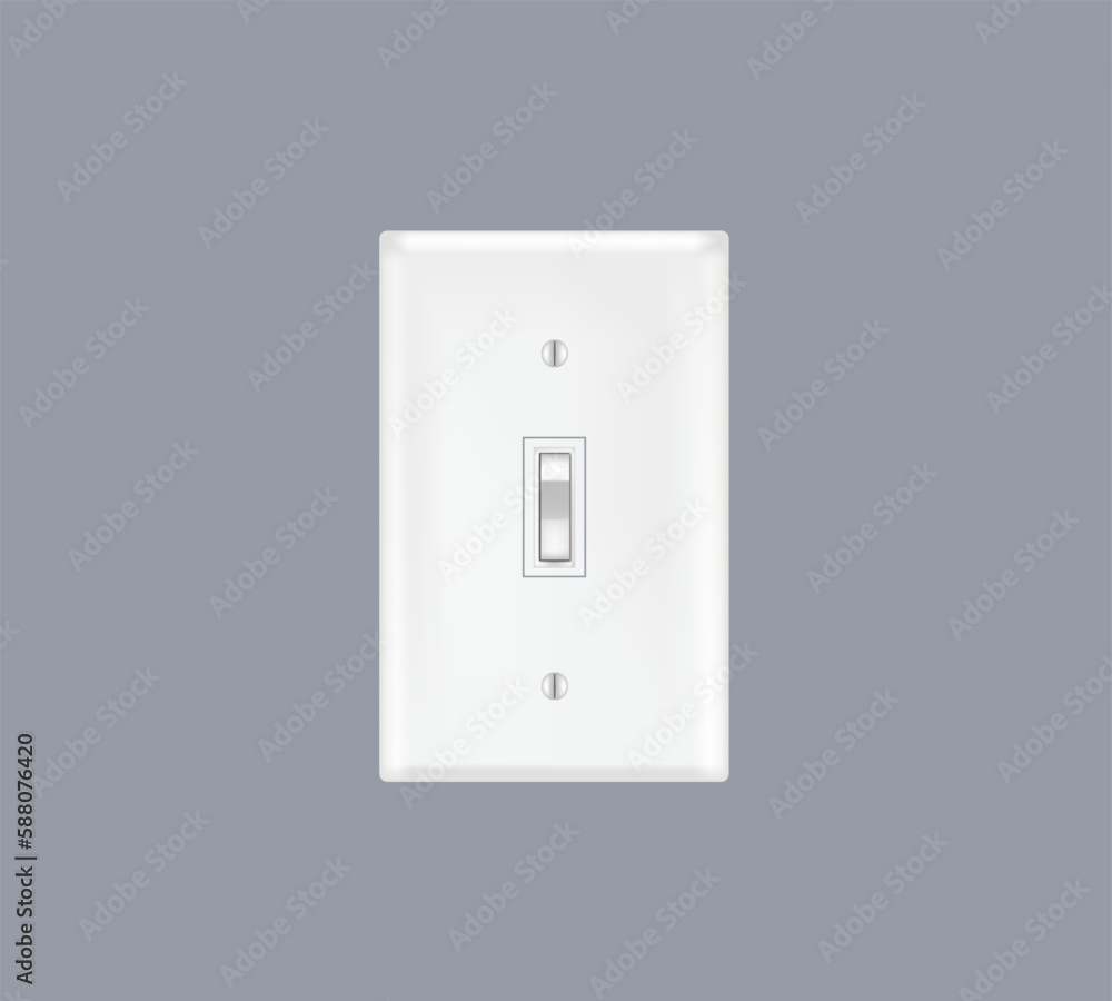 One light switch. vector illustration One light switch. vector illustration