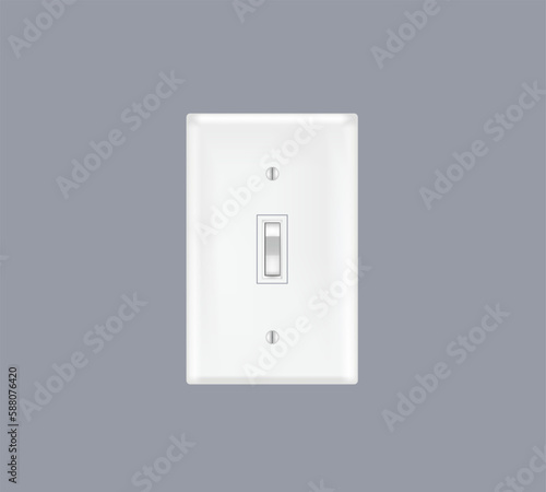 One light switch. vector illustration