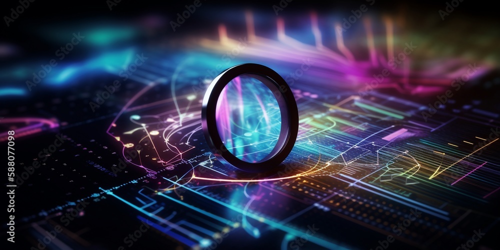 Schöner abstrakter digitaler Hintergrund geometrie Auswertung, Cyberspace Grafik, ai generativ Schöner abstrakter digitaler Hintergrund geometrie Auswertung, Cyberspace Grafik, ai generativ