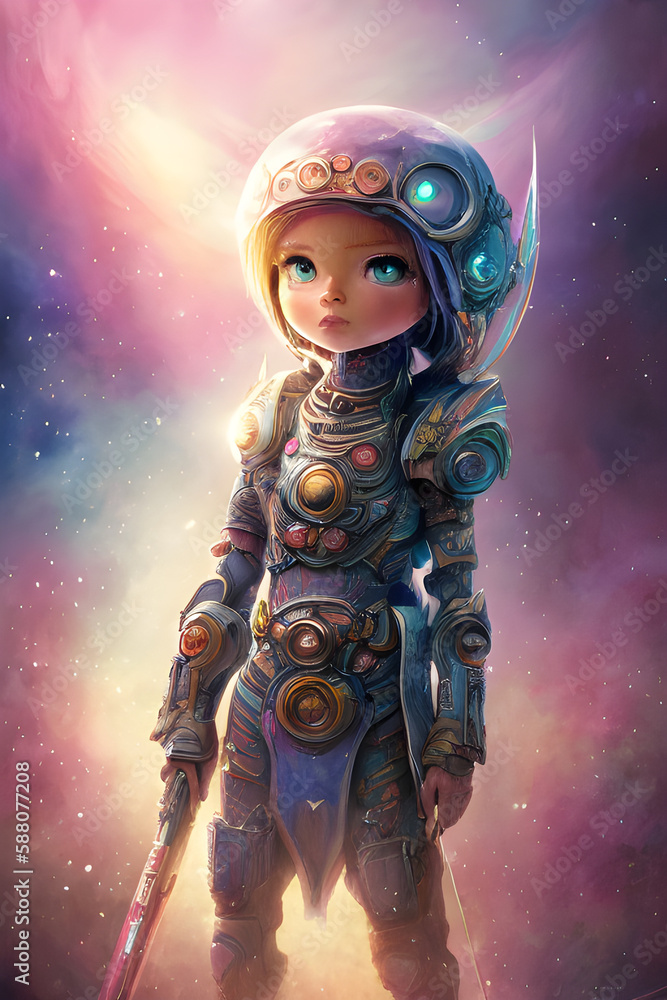 Fototapeta premium A beautiful illustration created by artificial intelligence by Carguilar, with varied colors and incredible and Delicate details