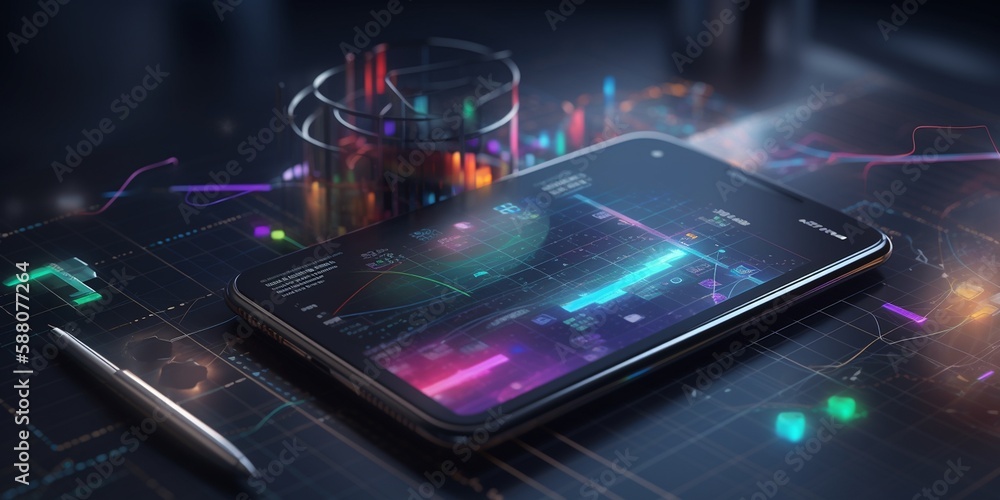 Schöner abstrakter digitaler Hintergrund geometrie Auswertung, Cyberspace Grafik, ai generativ Schöner abstrakter digitaler Hintergrund geometrie Auswertung, Cyberspace Grafik, ai generativ