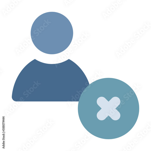 block warning account user personal icon flat style