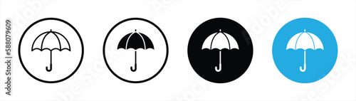 umbrella icon set. parasol icon symbol sign collections, vector illustration