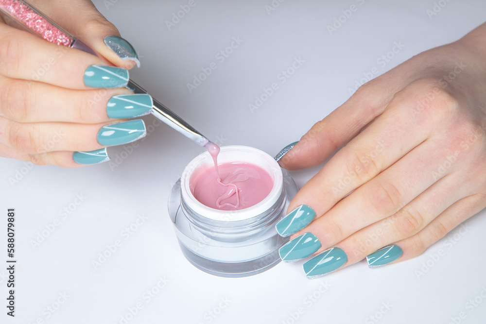 Naklejka premium Green -Blue Nails