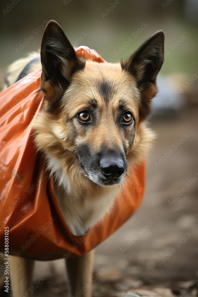 german shepherd dog carries a bag of groceries to his owner german shepherd dog carries a bag of groceries to his owner