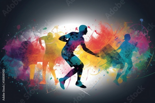 international Day of Sport for Development and Peace, on 6th April. Generative AI © vector image