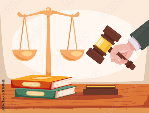 Law legal justice lawyer authority government court concept. Vector graphic design illustration