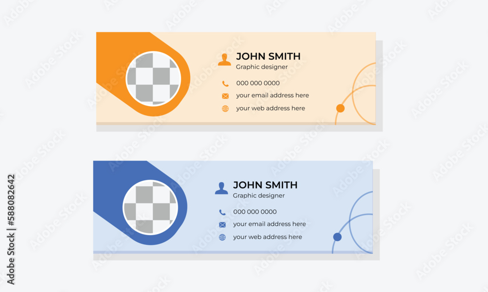 Modern email signature templet or email footer and personal social media cover Premium Vector . Modern email signature templet or email footer and personal social media cover Premium Vector .