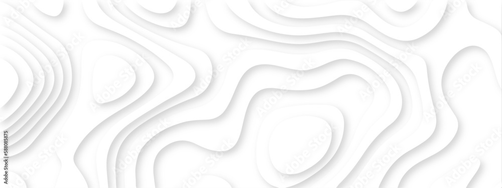 Abstract wavy line 3d paper cut background. Topographic canyon geometric map relief texture with curved layers and shadow. Abstract realistic papercut decoration textured with wavy layers Abstract wavy line 3d paper cut background. Topographic canyon geometric map relief texture with curved layers and shadow. Abstract realistic papercut decoration textured with wavy layers