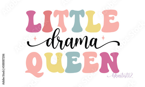 Little drama queen retro SVG.