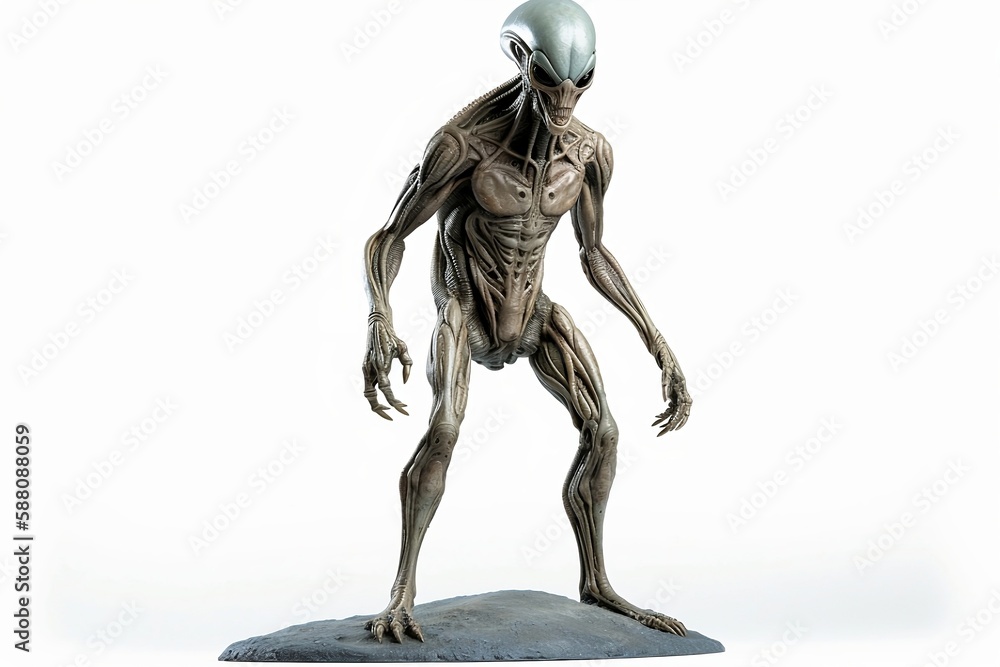 3d rendered illustration of an alien, Generated ai 3d rendered illustration of an alien, Generated ai