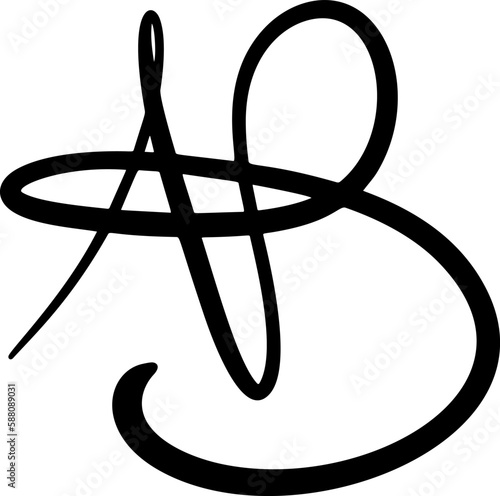 Luxury Initial Letter AB Logo Design Vector
