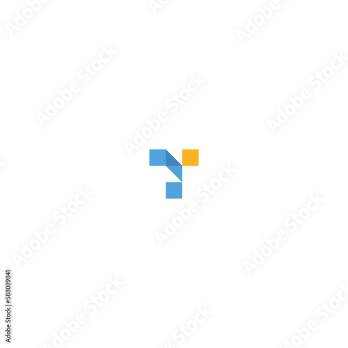 Colorful letter t pixel motion tech logo for business, icon, web, vector, logo, design, letter, t, technology, identity, media, application, symbol, template, mark, illustration, text, connect, brand