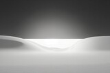 White sand minimalist scenery. Calm and minimal mood portrait. Generative AI.