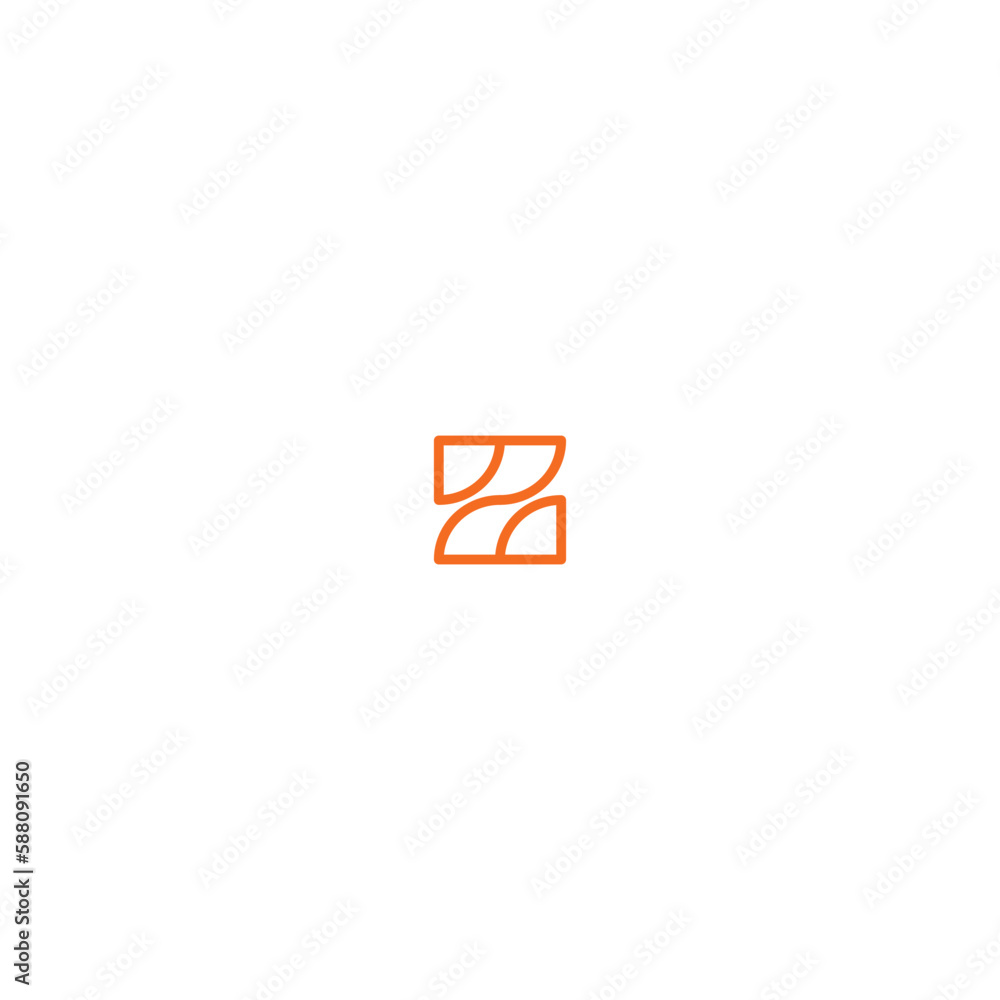 Letter z square monoline style logo for vector, icon, typography, symbol, logotype, letters, z, square, line, monoline, logo, design, typeface, illustration, technology, graphic, brand, identity - obrazy, fototapety, plakaty 