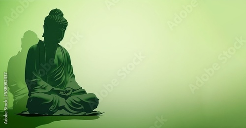 Buddha Purnima, Indian Buddhist religious holiday. AI generated. photo