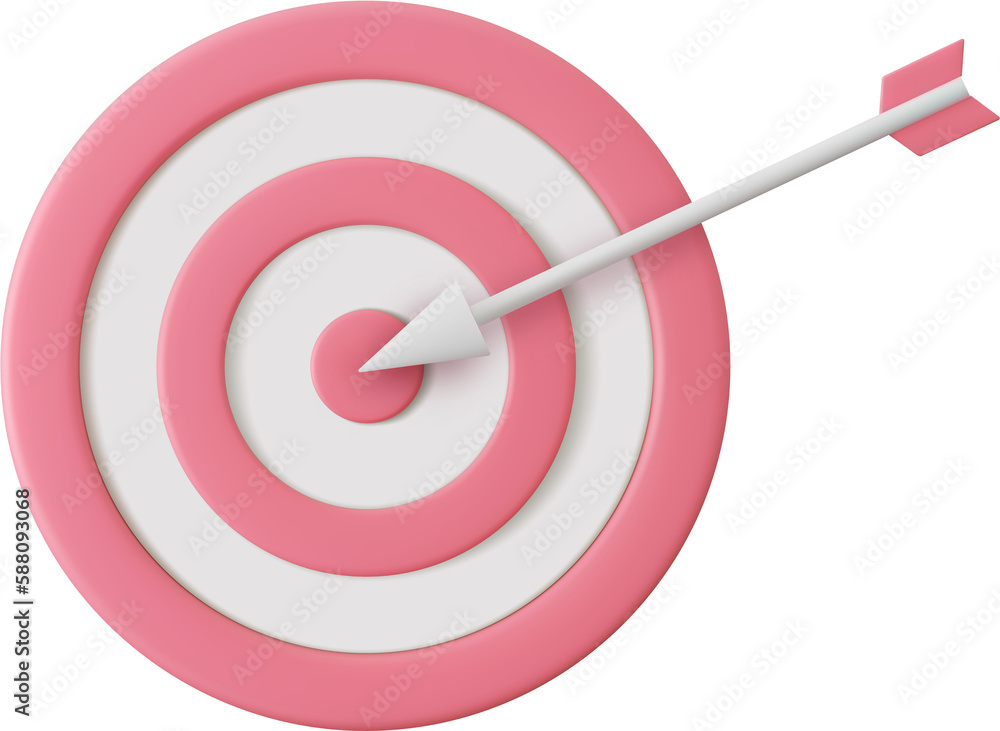 3d Arrow hit the center of target 3d Arrow hit the center of target