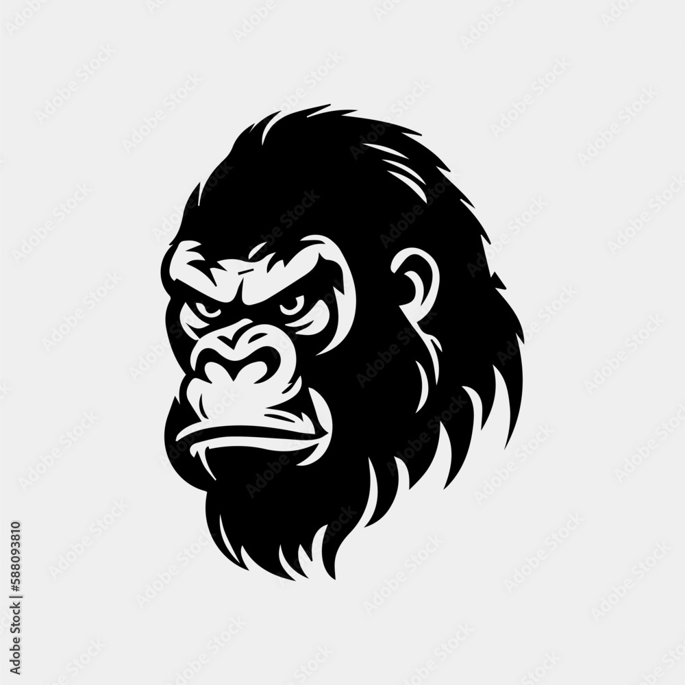 Angry Gorilla head vector illustration for logo, symbol and icon Angry Gorilla head vector illustration for logo, symbol and icon