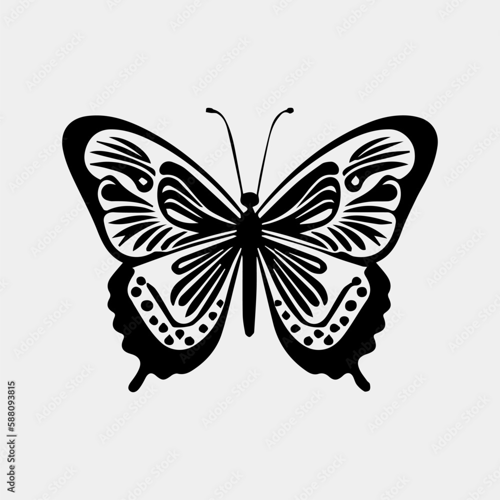 Big butterfly symbol icon. Simple illustration of big butterfly vector icon for web Big butterfly symbol icon. Simple illustration of big butterfly vector icon for web