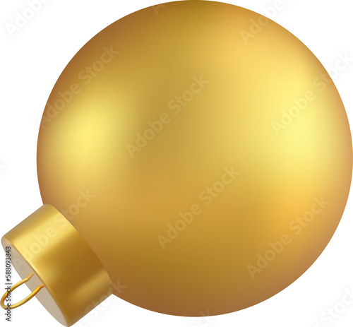 3d Gold Christmas ball